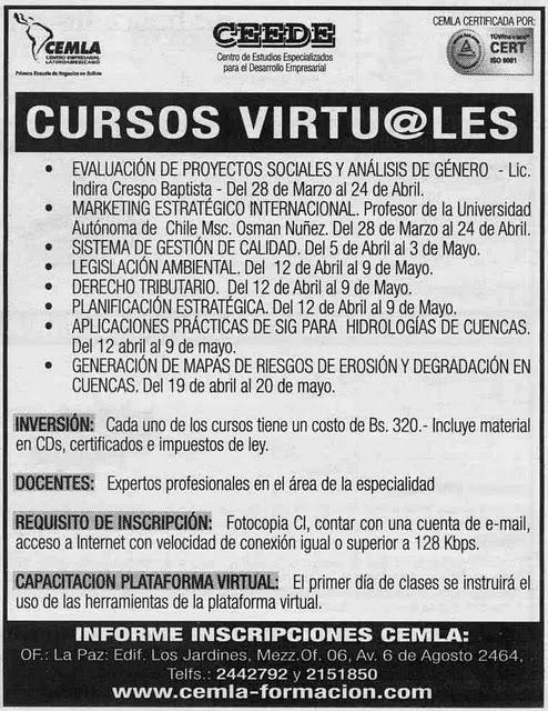 Legislación Ambiental - Curso virtual del Centro Empresarial Latinoamericano - Bolivia