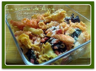 PASTA TRICOLOR CON ESPINACAS