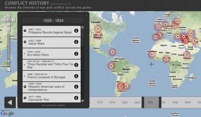 Mapa interactivo con el cual aprendes más sobre guerras