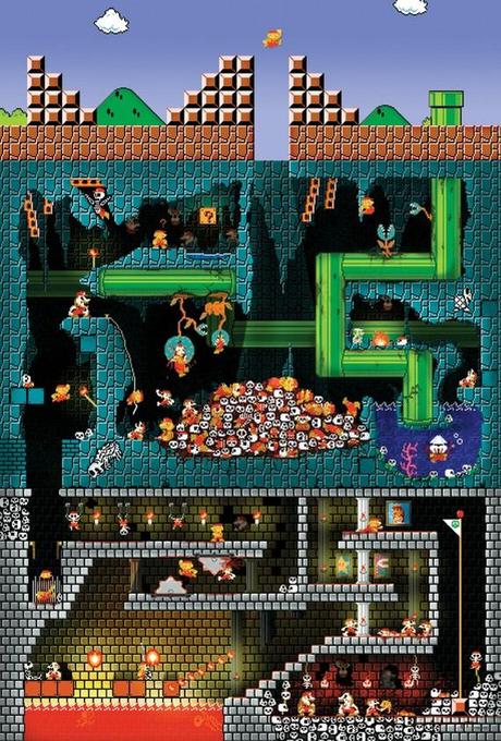 super mario bros foso muerte El Telesketch (45)