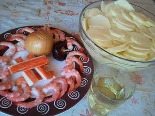 Patatas con Langostinos