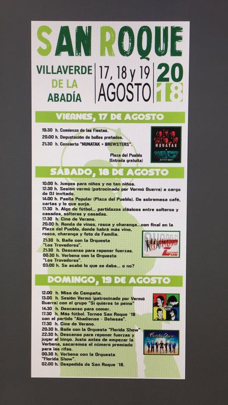 Fiestas de San Roque 2018en Villaverde de la Abadía