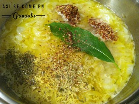 Chuletas de cerdo a la provenzal con salsa de mostaza