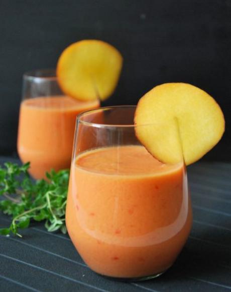 Receta para la ola de calor, Gazpacho de melocotón