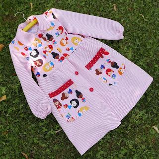 Batas escolares || Patrones de Costura bata escolar niña cuello Peter Pan