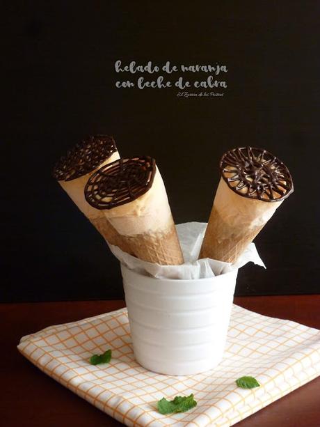 Helado de Naranja con Leche de Cabra