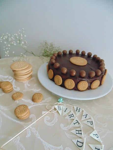 Tarta de galletas para cumpleaños