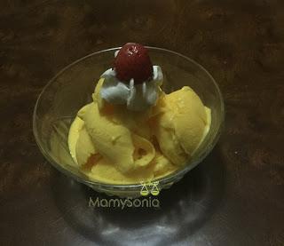 HELADO RICO DE MANGO EN THERMOMIX Y TRADICIONAL