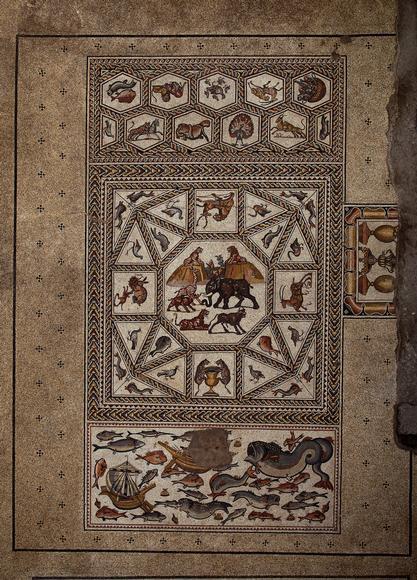 El primer mosaico descubierto. Vista general