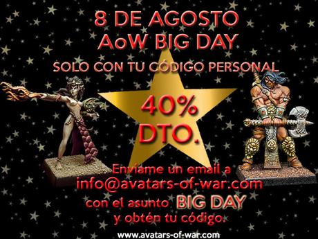 Big Day de Avatars of War: 8 de agosto Locura Total! (40% dto en todo)