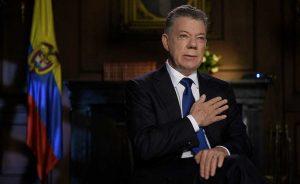 El presidente Juan Manuel Santos se despidió de los colombianos
