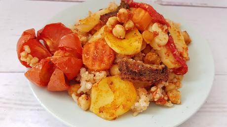 Arroz al horno vegano