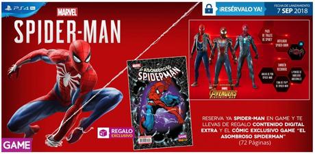 La cadena de tiendas GAME anuncia sus incentivos por la reserva de Marvel’s Spider-Man