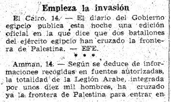 15 de mayo de 1948, los árabes inician oficialmente la guerra de exterminio contra el estado judío.