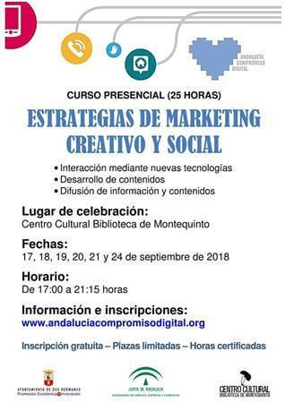 Curso presencial: “Estrategias de marketing creativo y social”