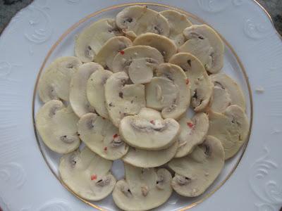 ir colocando capas Champiñones encurtidos Thermomix