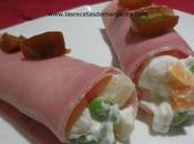Rollitos jamón ensaladilla.