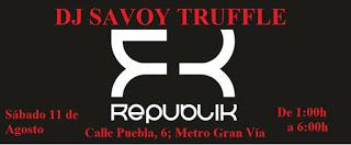 Pinchada Rockera y Sideral de Dj Savoy Truffle en Republik.