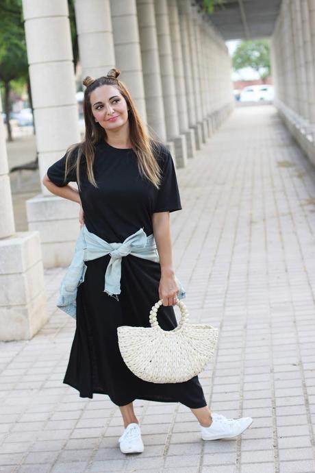 Vestido básico negro