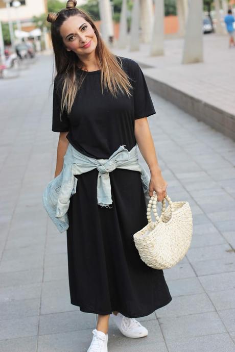 Vestido básico negro