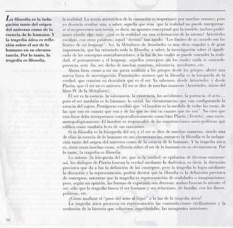 LA TRAGEDIA ÁTICA (del mito al logos, según A. Alegre)