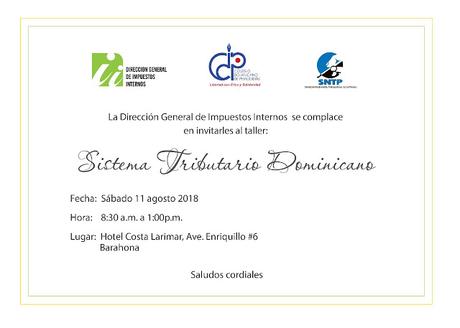 DGII impartirá en Barahona Taller Sistema Tributario Dominicano.