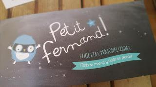 Etiquetas Petit Fernand para el cole