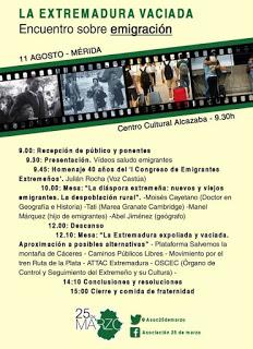 LA EXTREMADURA VACIADA. ENCUENTRO SOBRE EMIGRACIÓN.Desarr...