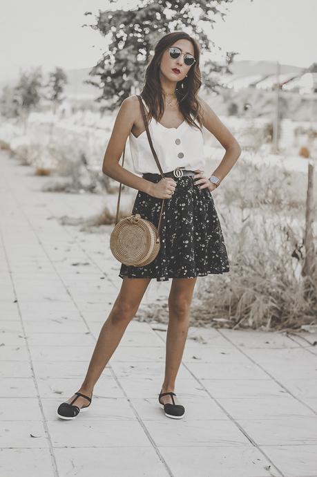 FLORAL PRINT SKIRT FOR SUMMER