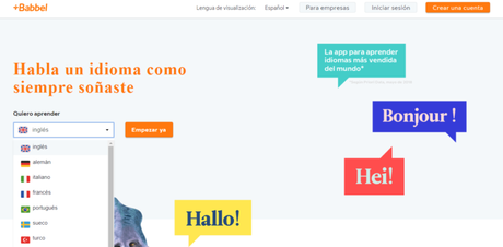 Las mejores aplicaciones y podcasts para aprender inglés en verano Imagen de portada de la web Babbel