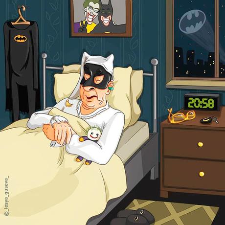Pensioners | Ilustraciones de los SuperHeroes en  version ancianos