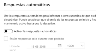 Como crear respuestas automaticas de correo en Outlook Beta