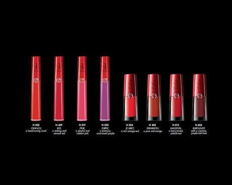 Colección Lip Vibes Giorgio Armani liquidlips fluid lips labios labiales makeup maquillaje beauty alta gama verano primavera