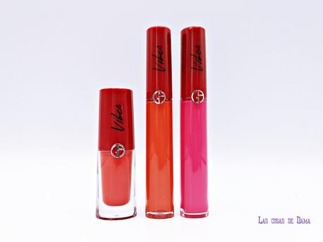 Colección Lip Vibes Giorgio Armani liquidlips fluid lips labios labiales makeup maquillaje beauty alta gama verano primavera