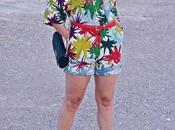 Mono estampado hojas colores