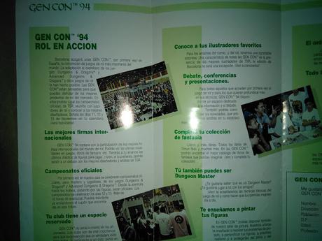 Triptico de la Gen Con española de 1994