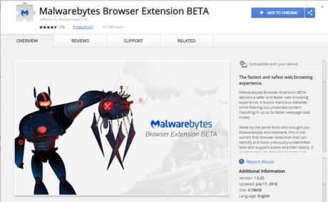 Malwarebytes Browser Extensión para Chrome - El Blog de HiiARA