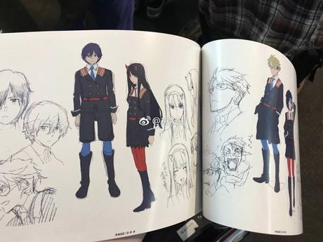 Darling in the FranXX comparte diseños originales de sus personajes