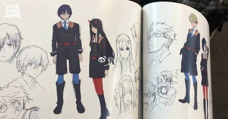 Darling in the FranXX comparte diseños originales de sus personajes