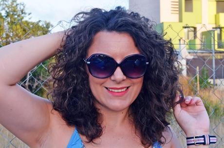 Vestido azul cielo estampado floral