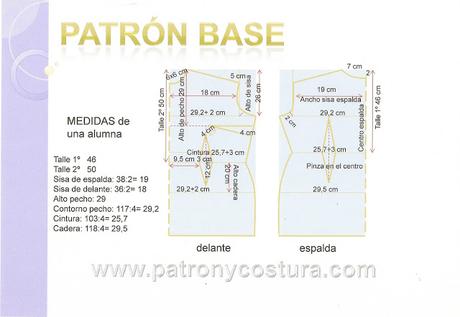 patrón base de señora. Tema 2 http://www.patronycostura.com/2013/11/tema-2-patron-base-senora.html