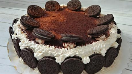 Tarta vegana de oreo