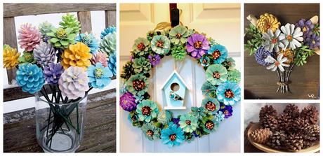 Haz hermosos adornos para tu casa con piñas de pino