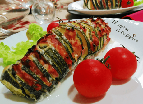 CALABACINES HASSELBACK (con crema de queso y bacon ahumado) CALABACINES HASSELBACK (con crema de queso y bacon ahumado)