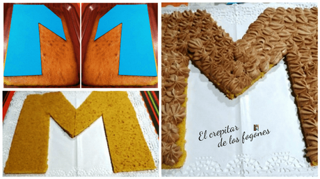 TARTA ABECEDARIO PARA LA ABUELA MANUELA (con bizcocho de vainilla)