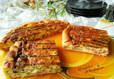 QUICHE DE ESPÁRRAGOS VERDES, SETAS Y QUESO GALLEGO QUICHE DE ESPÁRRAGOS VERDES, SETAS Y QUESO GALLEGO