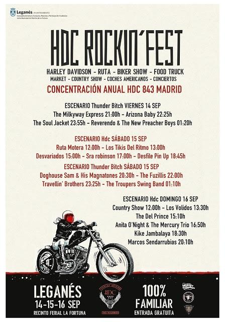 Conciertos y motor en el HDC Rockin' Fest, gratis en septiembre en Leganés