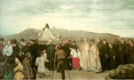 Santa Teresa en un cuadro de Caprotti