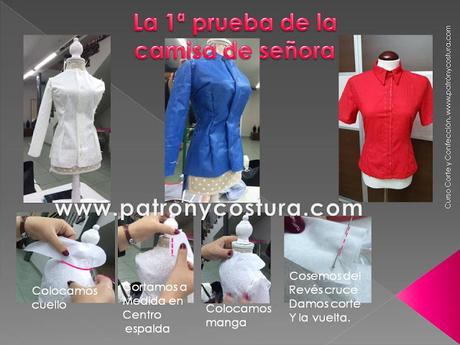 camisa entallada de señora-Tema 7 http://www.patronycostura.com/2013/11/tema-7-camisa-entallada.html