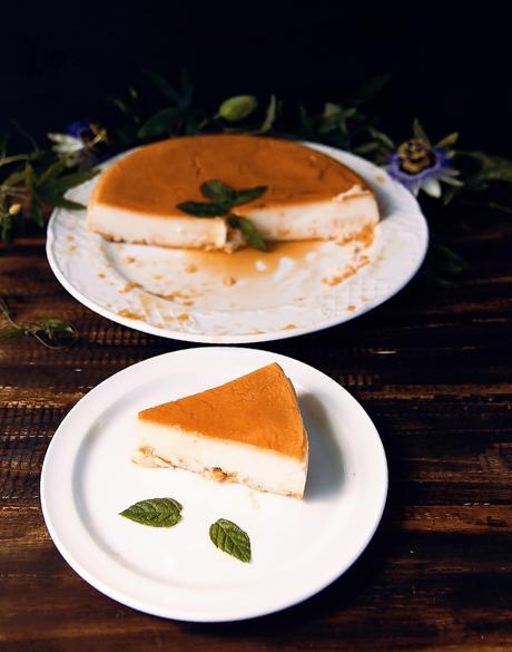 PASTEL DE QUESO CON CARAMELO